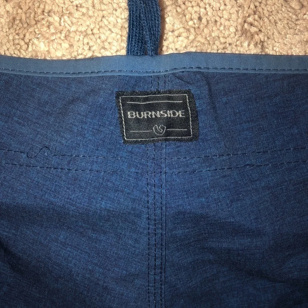 Burnside Men’s Blue Board Shorts Surf Shorts Size 34